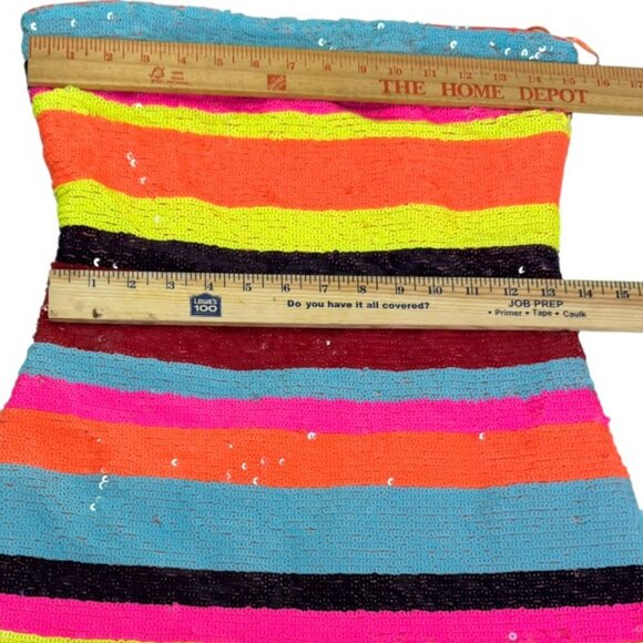 Ramy Brook Winnie Strapless Sequin Mini Dress Size 4 NWT | Multicolor Rainbow - Picture 15 of 15